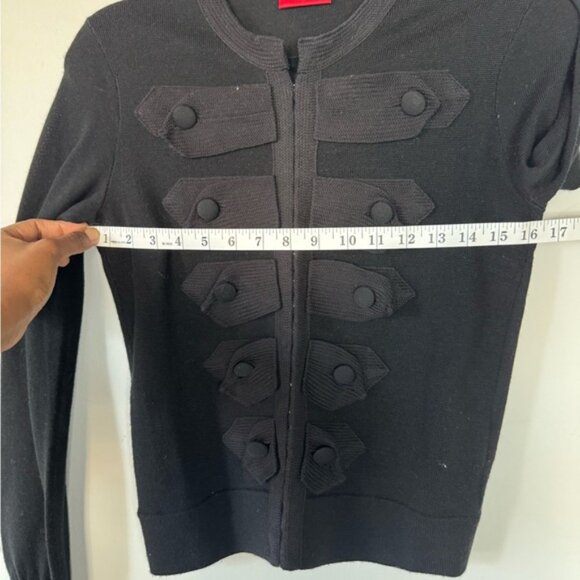 Hugo Boss Black Cardigan with Decorative Front Detailing | Size M - Picture 7 of 16